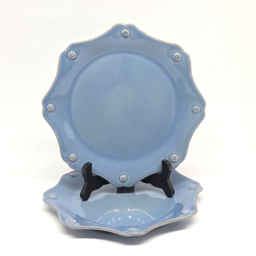 Juliska Chambray Set Of 2 Berries And Thread 9"  Salad Plates